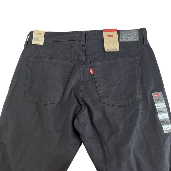 New Women’s Levi’s Muddy Straight Black Denim Jeans Size 31x30 NWT Irregular - Picture 7 of 9